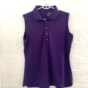 Nike Golf Purple Sleeveless Golf Shirt L